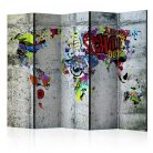 Akusztikus paraván - Graffiti World [Room Dividers] - ajandekpont.hu