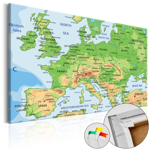 Parafa világtérkép - Europe [Cork Map] - ajandekpont.hu