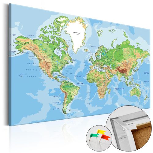 Parafa világtérkép - World Geography [Cork Map] - ajandekpont.hu