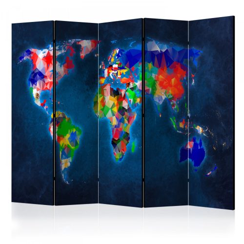 Akusztikus paraván - Room divider – Colorful map - ajandekpont.hu