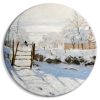 Kerek vászonkép - Claude Monet’s Magpie - Normandy’s Painted Winter Landscape