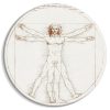 Kerek vászonkép - Vitruvian Man by Leonardo Da Vinci - A Drawing of the Proportions of a Man’s Body