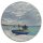 Kerek vászonkép - Sainte-Adresse Beach, Claude Monet - Boats on the Seashore