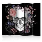 Akusztikus paraván - Skull and Flowers II [Room Dividers] - ajandekpont.hu