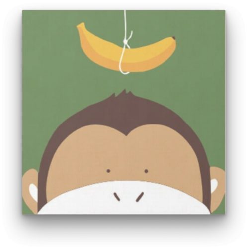 Festés számok szerint gyerekeknek - Majom banánnal  - ajandekpont.hu