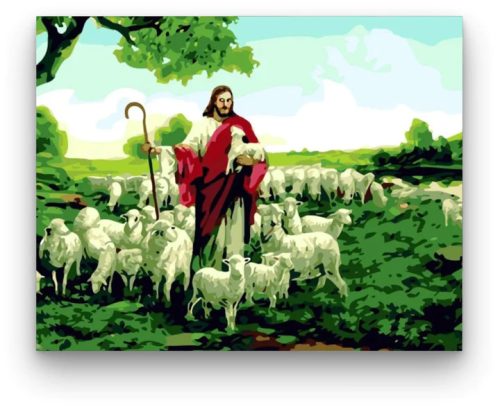  Jézus bárányaival - számfestő készlet - ajandekpont.hu
