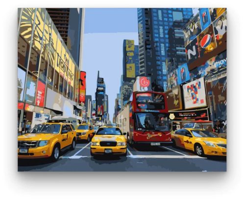  Taxik New Yorkban - számfestő készlet - ajandekpont.hu