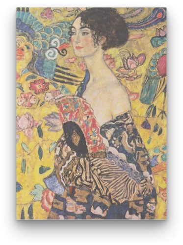 Gustav Klimt - Hölgy legyezővel (1918) - számfestő készlet - ajandekpont.hu