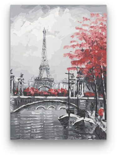 Eiffel Torony a Folyóról  - számfestő készlet - ajandekpont.hu