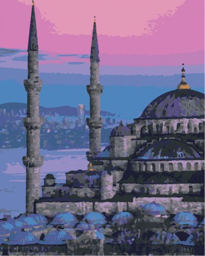 Isztambul naplemente - számfestő készlet - ajandekpont.hu