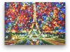Eiffel Torony Színes Levelekkel - számfestő készlet - ajandekpont.hu