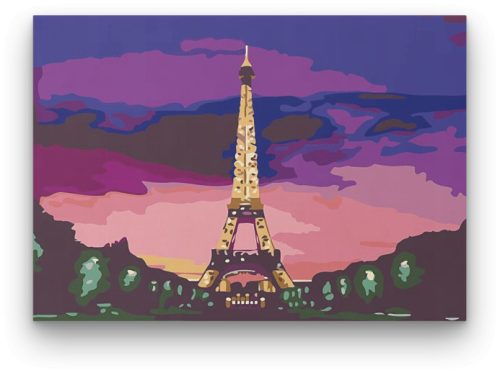 Eiffel Torony Hajnalban - számfestő készlet - ajandekpont.hu