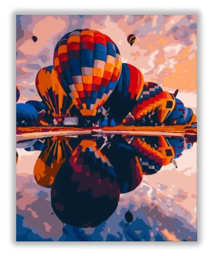 Ballonokkal a levegőben - számfestő készlet - ajandekpont.hu