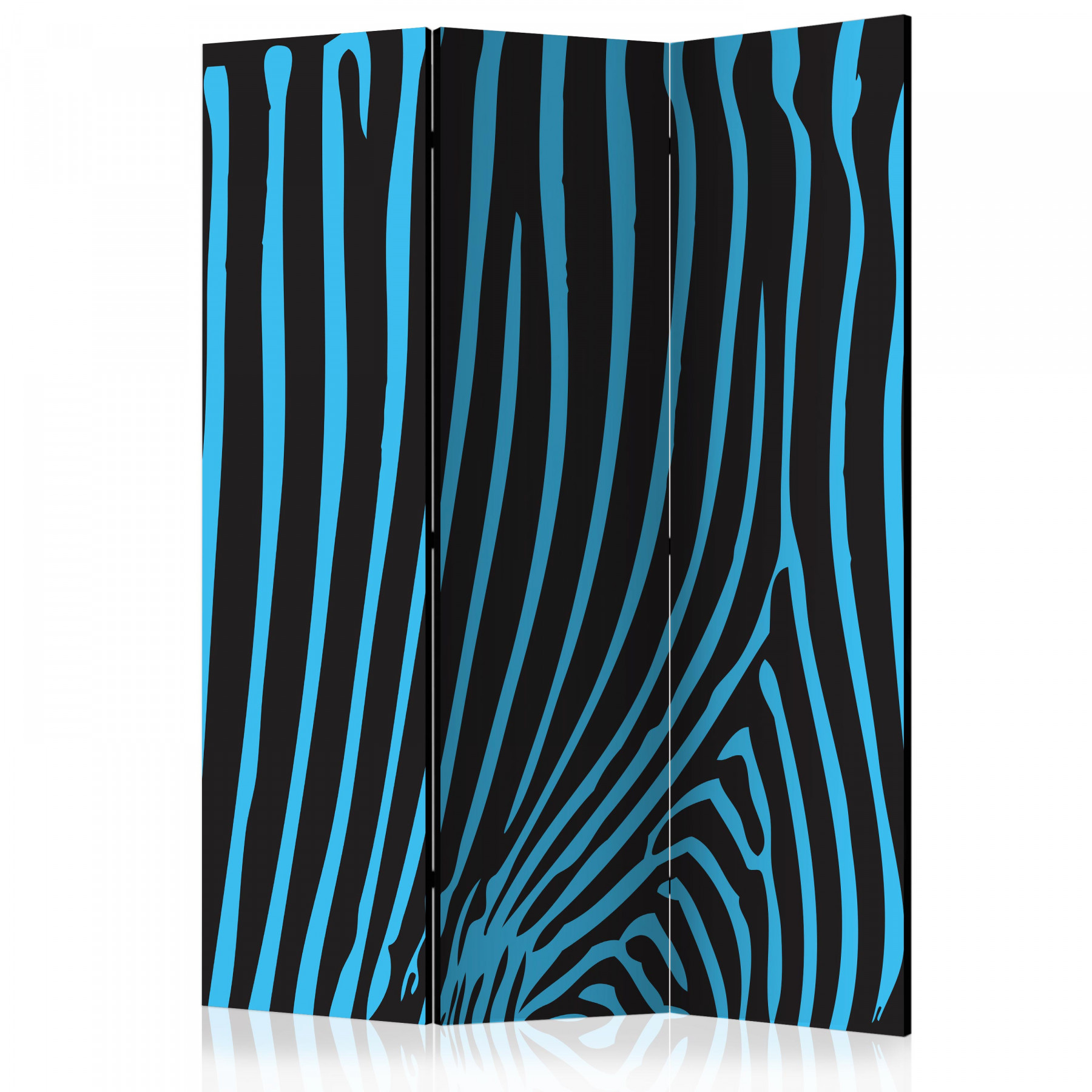 Akusztikus paraván - Zebra pattern (turquoise) [Room Dividers]