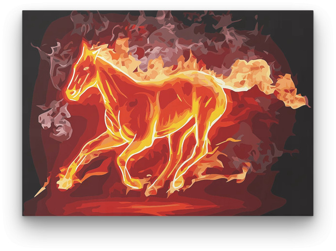 Tüzes Ló - számfestő készlet