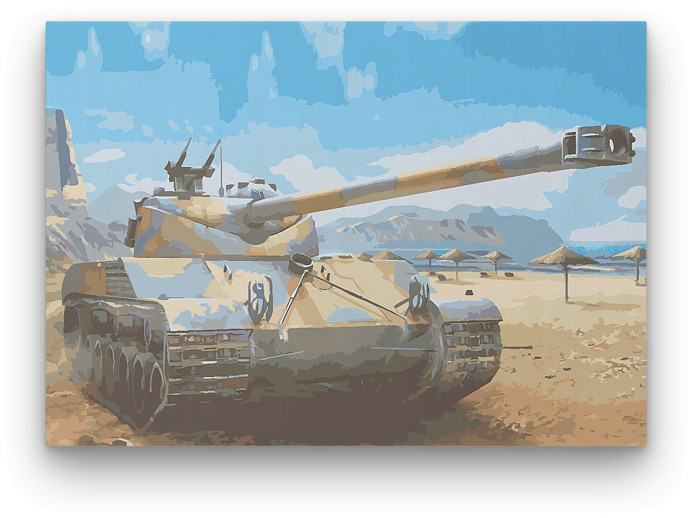 Katonai Tank - számfestő készlet