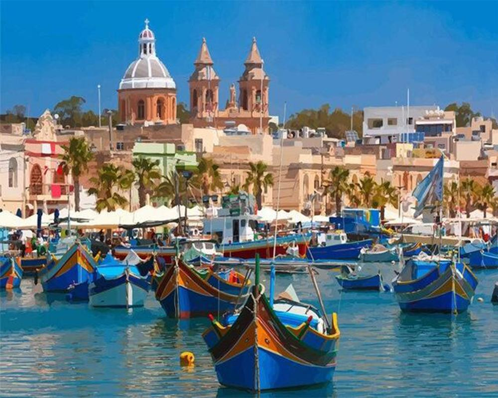 Máltai Kikötő - számfestő készlet